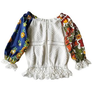 Blouse coton crochet blanc