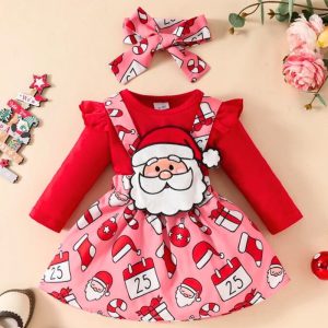 Ensemble Bébé Fille Père Noël