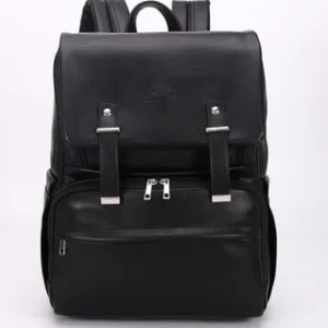 Sac à langer vintage cuir vegan (noir)