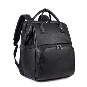 Sac à langer avec lit vegan (noir)