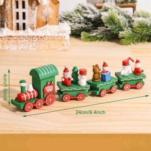 Train de Noël en Bois