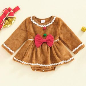 Tenue De Noël Pain d&rsquo;Épice Bébé Fille